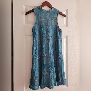 Teal Lace Dress